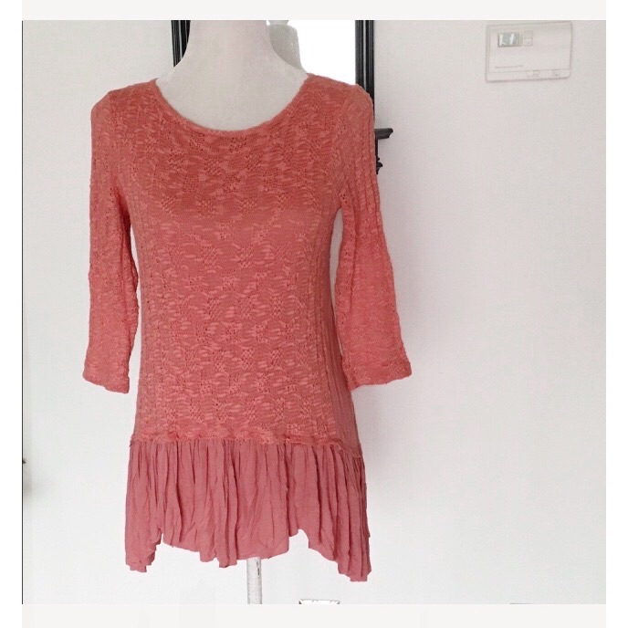 Cable & Gauge Salmon Tunic Top Size Xs